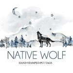 Native Wolf Dog Tags